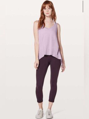 Lululemon watch me flip asymmetrical tank top heathered lilac quartz